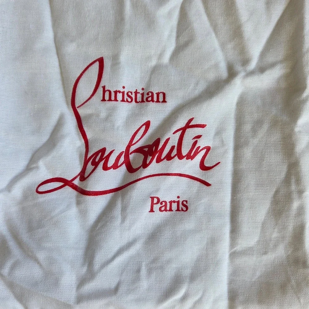 Christian Louboutin Dust Bag Set of 3 Red and White Shoe Storage Pouches